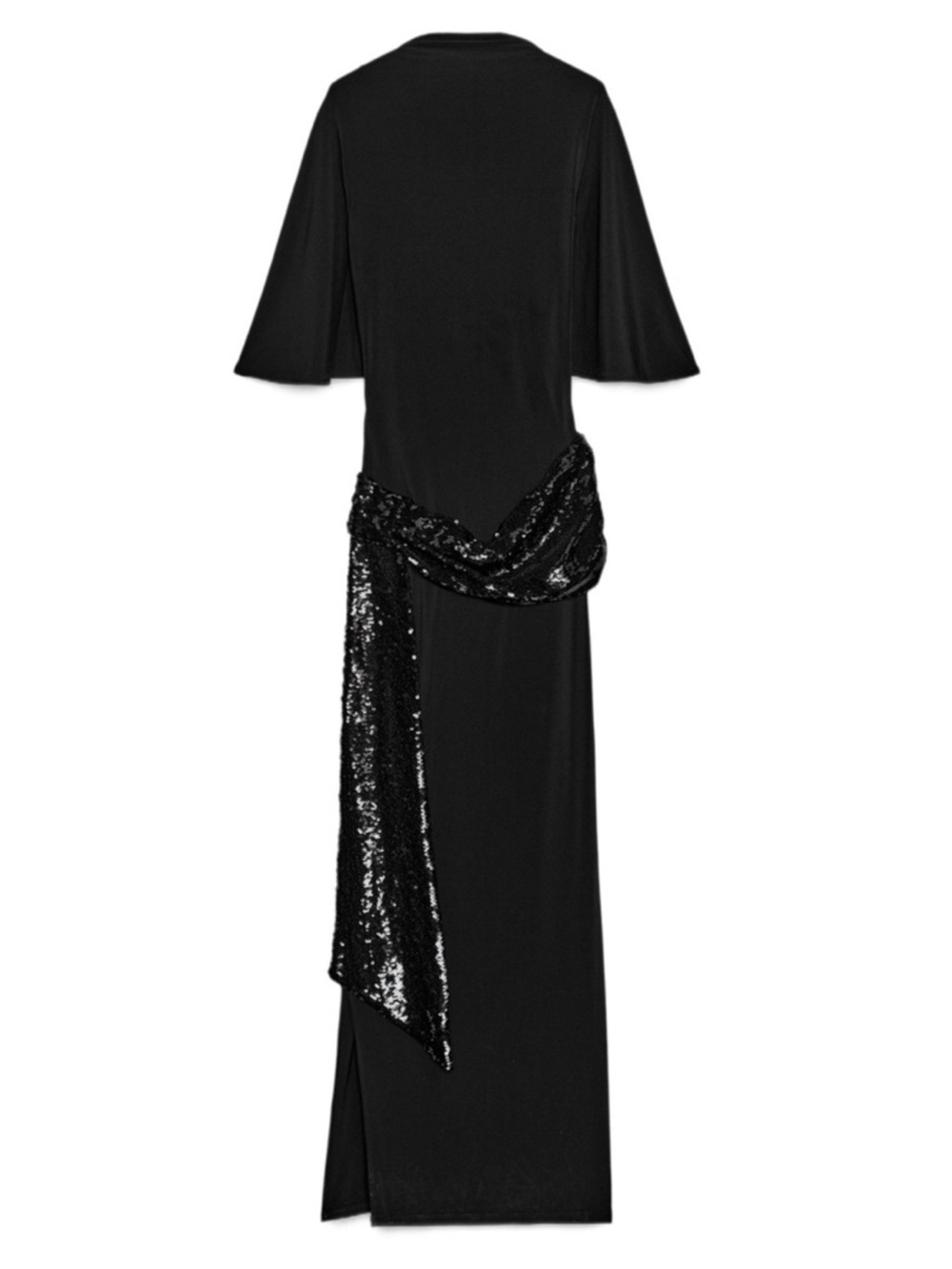 ZARA SEQUIN CUMMERBUND DRESS